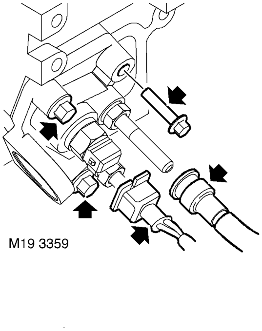 Regulator - fuel pressure – Release and disconnect hose from fuel cooler.