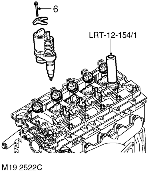 Injectors – Disconnect quick release fuel hose connectors from fuel connector block on cylinder head a