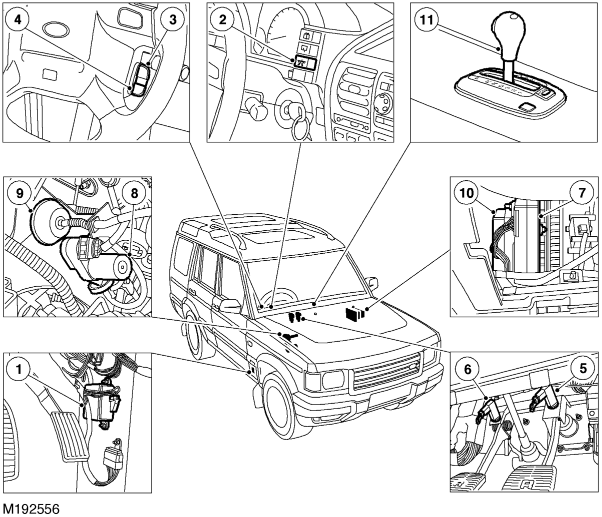Cruise control component layout – DESCRIPTION AND OPERATION