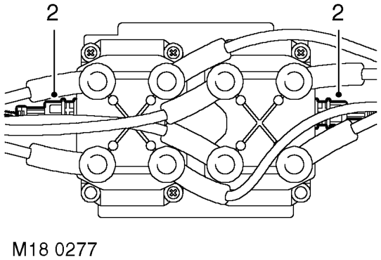 Coil - ignition – Remove upper inlet manifold assembly.  MANIFOLDS AND EXHAUST SYSTEMS - V8, REPAIRS, Gaske