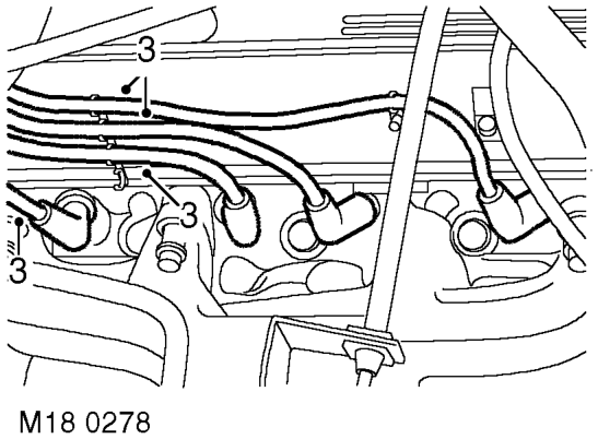 Coil - ignition – Disconnect multiplugs from ignition coils.