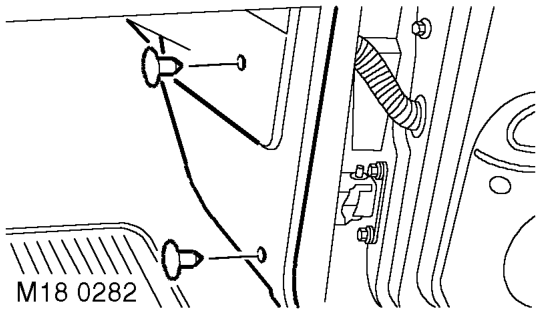 Engine control module (ecm) – Remove fixings securing fascia RH closing panel, release diagnostic socket RH drive models