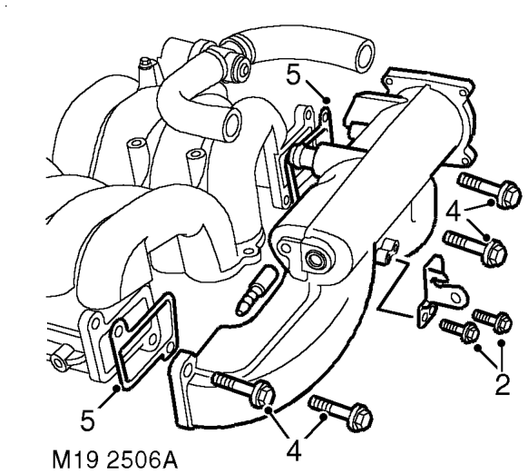 Plenum chamber – Remove 1. Remove upper manifold gasket.  MANIFOLDS AND EXHAUST SYSTEMS - V8, REPAIRS, Gas