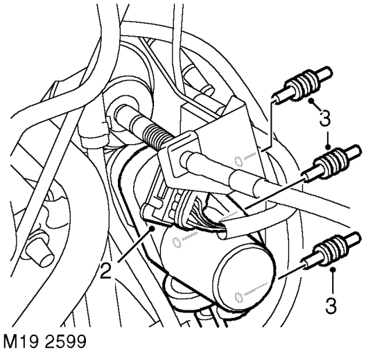 Vacuum control unit - up to 03my – Disconnect vacuum hose from actuator.