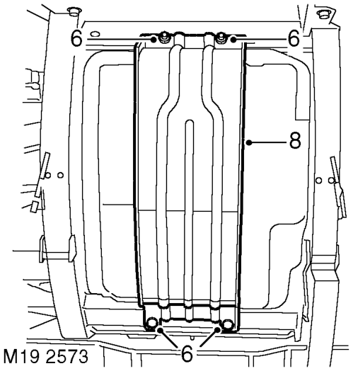 Tank - fuel – Support weight of fuel tank underneath cradle.