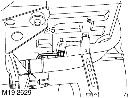 Tank - fuel – All except NAS models:Release clips securing filler and breather hoses. Release hoses from