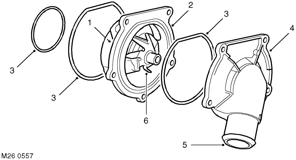 Coolant pump – The EGR Cooler is mounted on the front of the cylinder head. Coolant from the oil cooler f