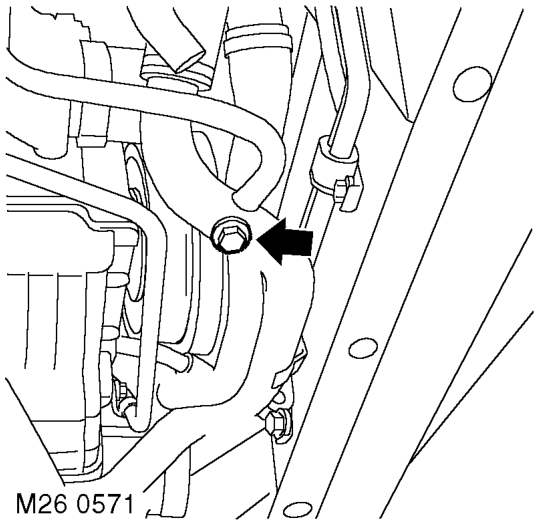 Drain and refill – Remove drain plug access cover from underbelly panel.