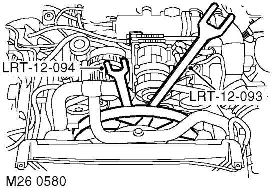 Fan - viscous – Remove upper fan cowl.