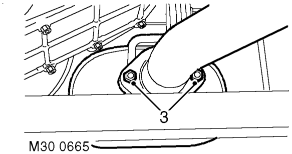 Pipe - front – Raise vehicle on ramp.