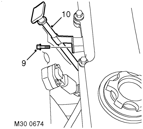 Gasket - inlet manifold – Remove 2 bolts and remove alternator support bracket.