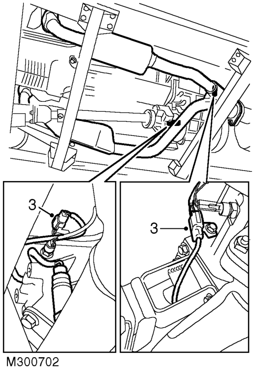 Front pipe – Raise vehicle on ramp.