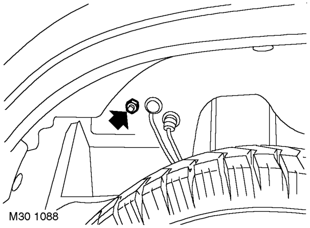 Heat shield - brake servo - without secondary air injection – Disconnect battery earth lead.
