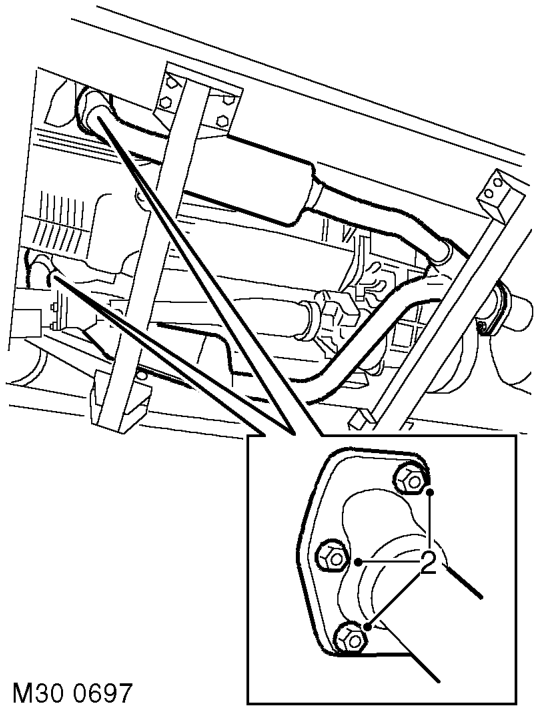 Gasket - exhaust manifold – Raise front of vehicle.