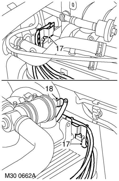 Remove 4 bolts securing ignition coils and position ignition coils aside.