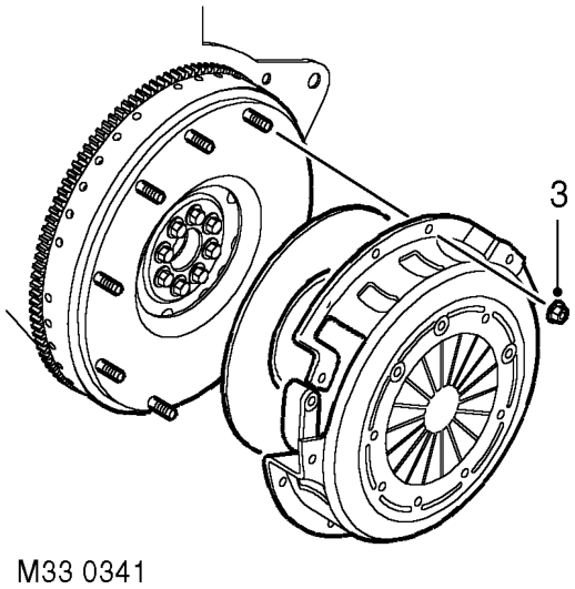 Clutch assembly – Restrain flywheel.