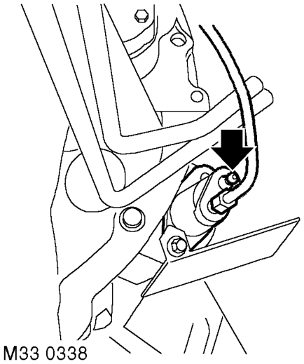 Bleeding – Raise the front of the vehicle.