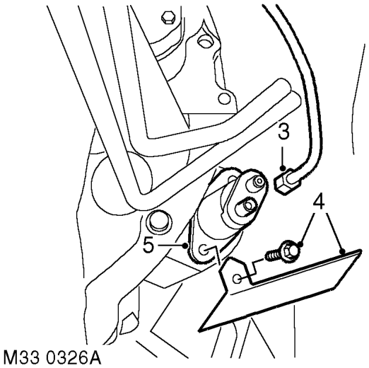 Slave cylinder – Position container to catch spillage.