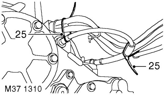 Remove clevis pin and 'C' washer securing low ratio selector cable to lever and release ca