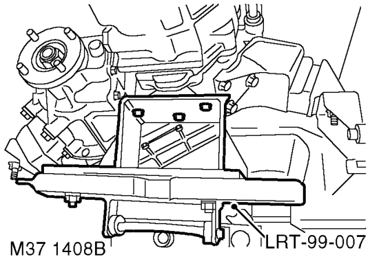 Remove 2 bolts securing clutch slave cylinder, collect heat shield, release slave cylinder