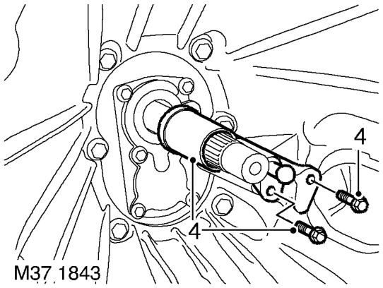 Seal - input shaft – Remove bolt securing clutch release fork, remove retaining clip and remove clutch release 