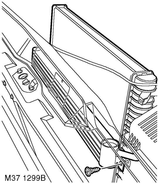 Cooler - oil - gearbox - v8 – Push against coupling release rings and disconnect both hoses from oil cooler.