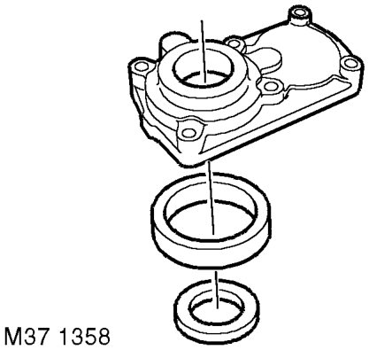Disassembly – Remove gearbox front cover.  MANUAL GEARBOX - R380, OVERHAUL, Cover - front.