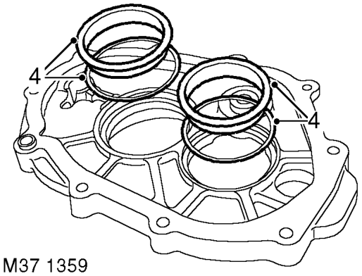 Disassembly – Remove and discard oil seal and bearing tracks from front cover.