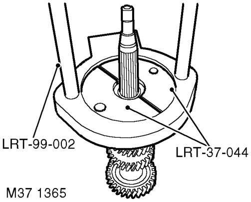 LRT-37-043 and LRT-99-002, remove taper roller bearing from input shaft.