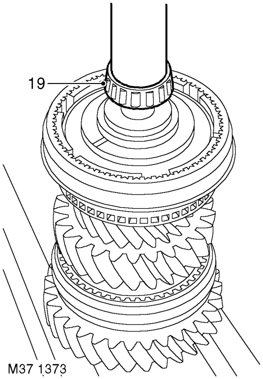 bearing, baulk rings, 3rd / 4th synchroniser and spacer.