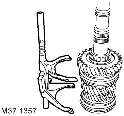 Disassembly – With assistance, remove output shaft, selector shaft and layshaft assemblies.