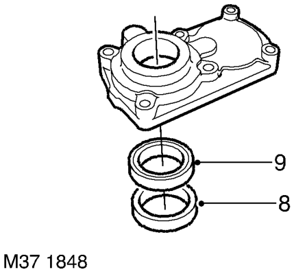 Using tool LRT-37-043 and LRT-99-002, remove taper roller bearing from input shaft.