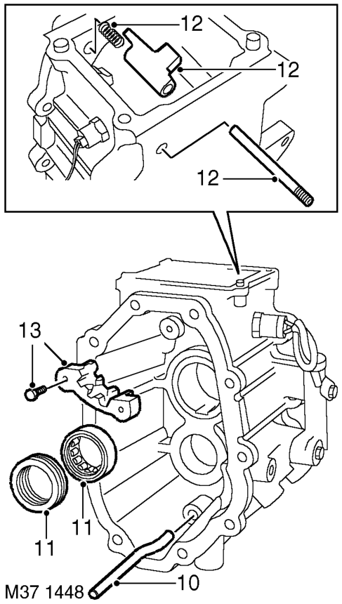 Remove and discard output shaft rear oil seal.