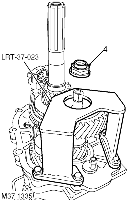 Reassembly – Release staking from 5th gear retaining nut.
