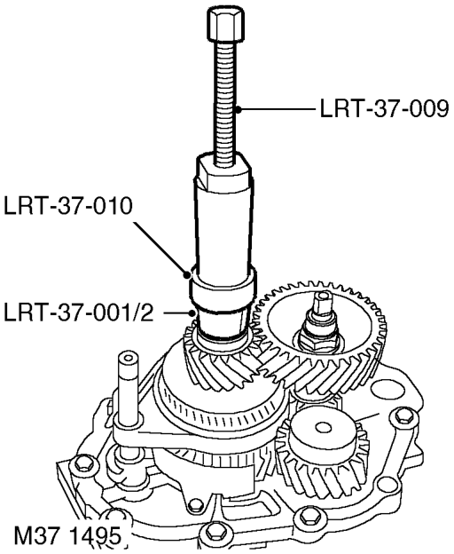 Disassembly – Remove extension housing.  MANUAL GEARBOX - R380, OVERHAUL, Extension - gearbox rear.