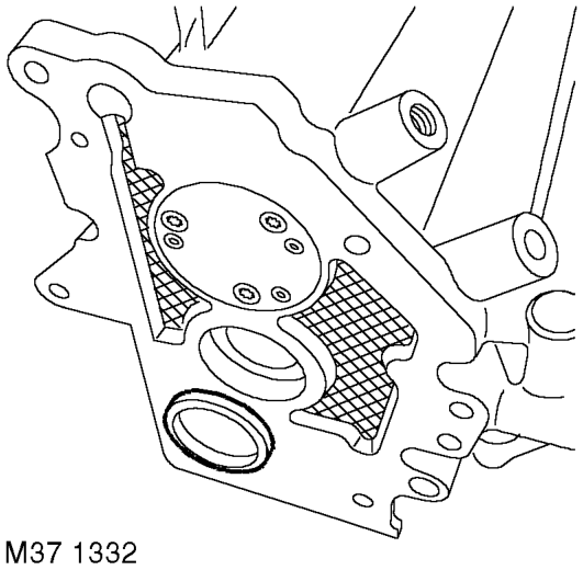 Disassembly – Using tool LRT-37-001/2, LRT-37-009 and LRT-37-010, remove output shaft support bearing tr