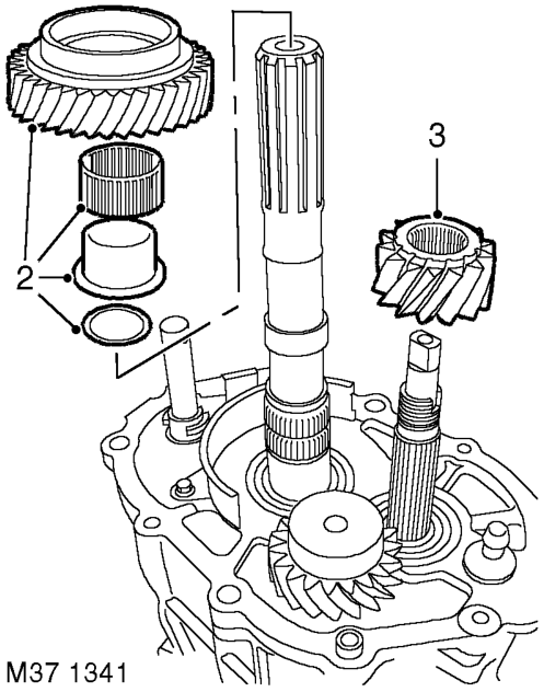 Disassembly – Remove 5th / reverse gear synchroniser.  MANUAL GEARBOX - R380, OVERHAUL, Synchronizer as