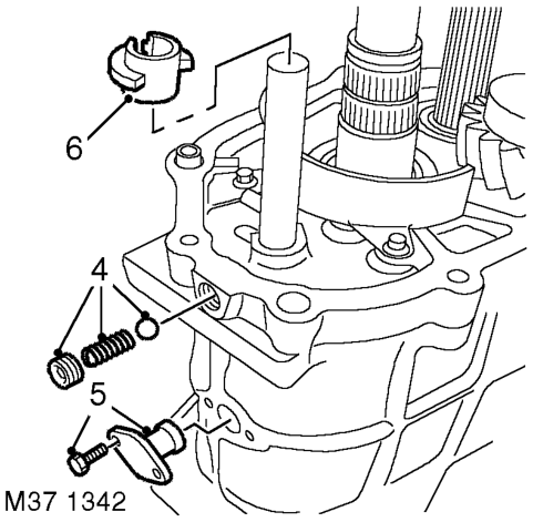 Disassembly – Remove layshaft reverse gear noting oil groove faces centre plate bearing.