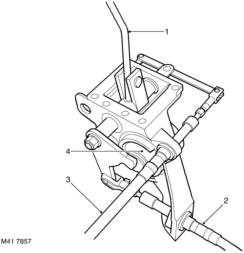High/low range and differential lock selector lever assembly – vehicles from 03 model year – Oil temperature warning lamp switch An oil temperature switch is fitted to V8 engine model