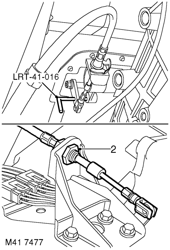 Cable - high/low selector – Raise vehicle on ramp.