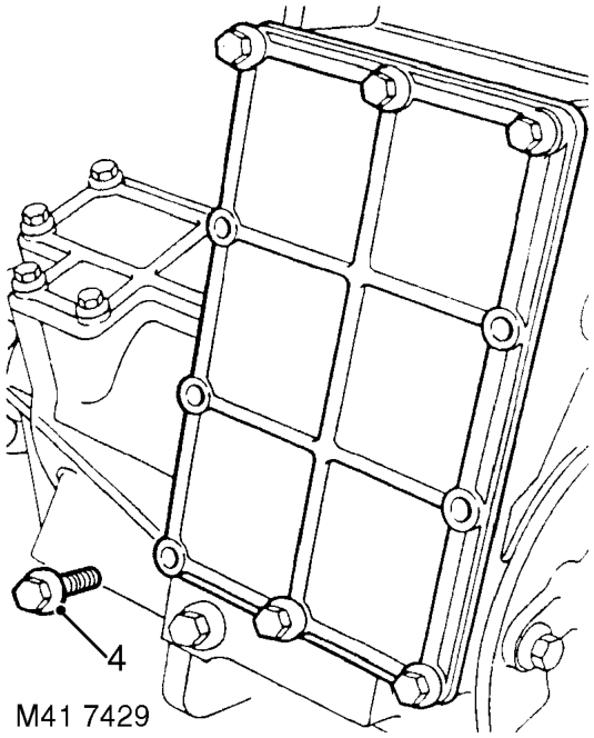Bottom cover - transfer box – Remove 8 bolts securing cross member to chassis and remove cross member.