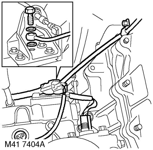 Disconnect 2 Lucars from oil temperature sensor and disconnect reverse lamp switch multipl