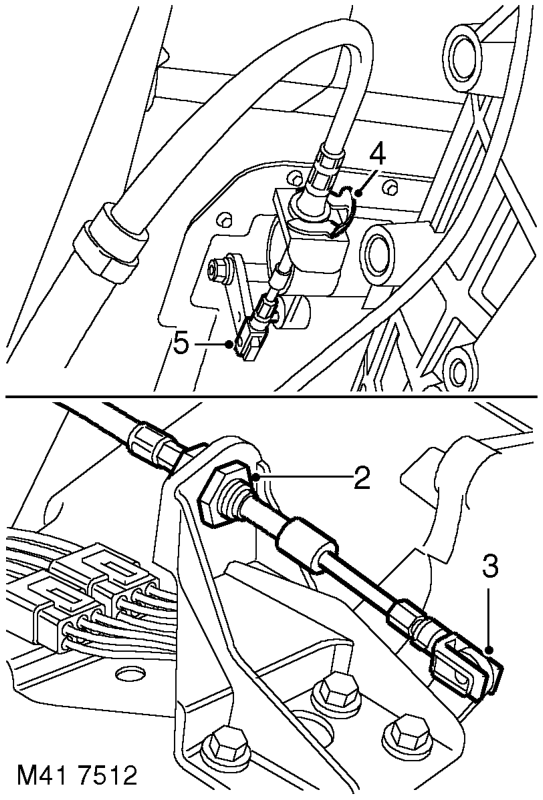 Cable - high/low selector – Remove 1. Raise vehicle on a ramp.