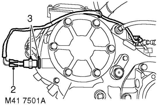 Sensor - oil temperature – Lower vehicle.