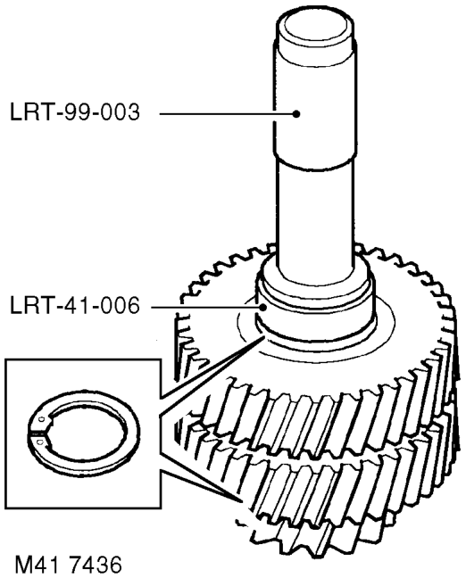 Reassembly – Clean gears, bearings, circlips and shaft. Note: Intermediate gear cluster and bearing ass