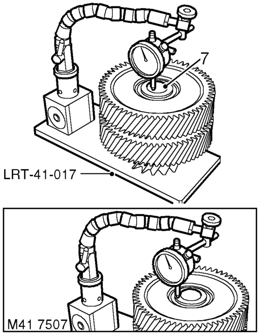 Fit inner bearing track 'B' to intermediate gear, apply finger pressure to bearing inner t