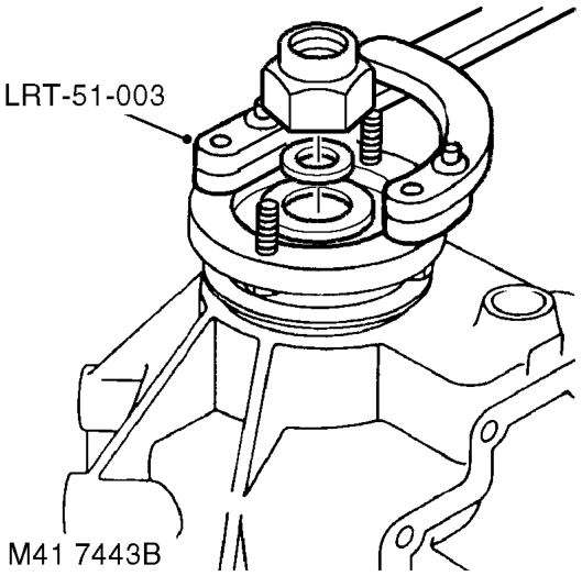 Withdraw differential lock selector shaft from front output housing, recover spring and re