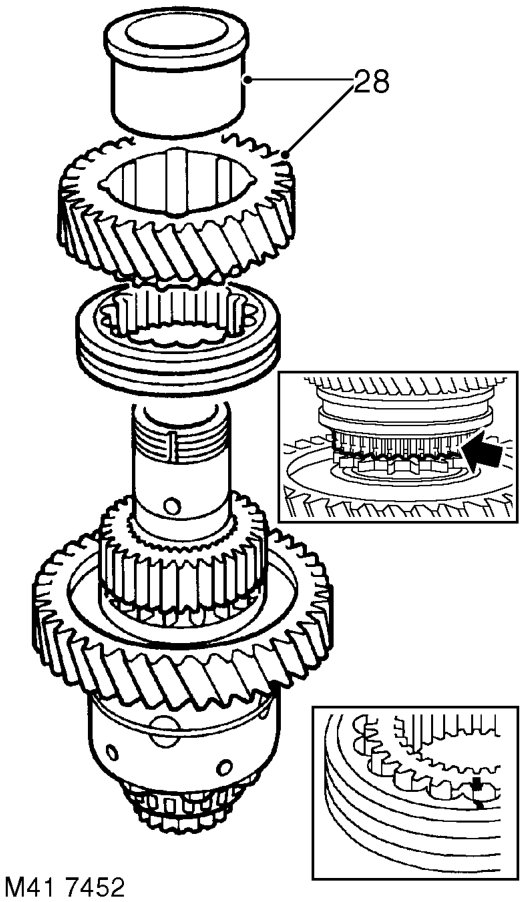 Position tool LRT-41-001 around rear differential bearing, position differential to tool L