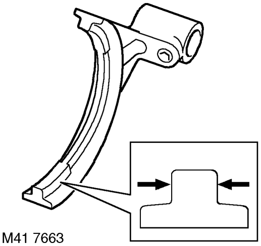 Check width of high/low selector groove. l Groove width = 16.0 to 16.1 mm (0.63 to 0.64 in