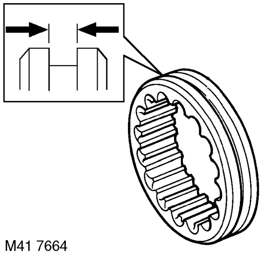 Check differential splines for wear and damage.